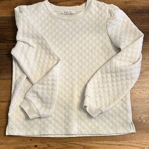 Workshop Republic Clothing Off-White Ribbed Knit Top